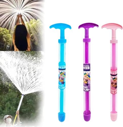 BOSSETY 3PC Feuerwerks Wasserpistole Spielzeug, Sprüheffekt wie EIN Feuerwerk, Feuerwerk Wasserpistole für Paare,Hochdruck Water Squirter Im Feuerwerksstil zum Pool, Party (3PC Blau+Lila+Rosa) von BOSSETY