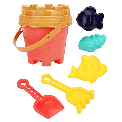 BOSSETY 5-in-1 Sandspielzeug Set mit 1 * Eimer, 2 * Sandschaufel, 2 * Sandform, für Kinder Jungen Mädchen, Strand, Sandkasten, für Kinder Jungen Mädchen Alter 3 4 5 6 7+ (a) von BOSSETY