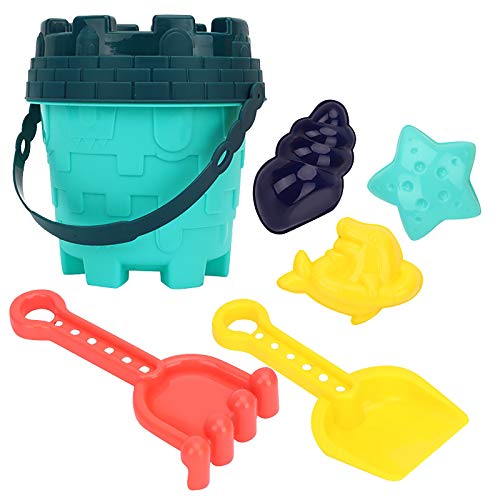 BOSSETY 5-in-1 Sandspielzeug Set mit 1 * Eimer, 2 * Sandschaufel, 2 * Sandform, für Kinder Jungen Mädchen, Strand, Sandkasten, für Kinder Jungen Mädchen Alter 3 4 5 6 7+ (b) von BOSSETY