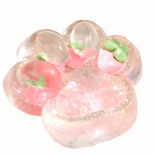 BOSSETY 7*6.5cm Taba Squishy,Cat Paw Squishy, Fufu Squishy,Katzenpfoten Squishy, Süße Katzenpfoten Stressabbau Fidget Toys für Kinder und Erwachsene (Rosa) von BOSSETY