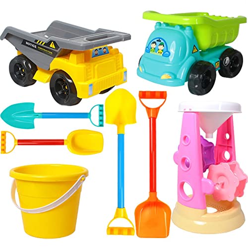 BOSSETY 8 Stück Sandspielzeug Set, mit 2 * Strandautos, 1 * Trichter, 4 * Sandschaufeln, 1 * Eimer, Wiederverwendbarer Netzbeutel, Badespielzeug für Jungen und Mädchen BOSSETY 8 Stück Sandspielzeug Set, mit 2 * Strandautos, 1 * Trichter, 4 * Sandschaufeln, 1 * Eimer, Wiederverwendbarer Netzbeutel, Badespielzeug für Jungen und Mädchen von BOSSETY