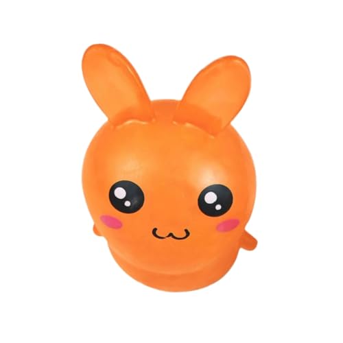 BOSSETY Antistressball, 10.5*7cm Osterhasen-Quetschspielzeug zum Stressabbau, Taba Squishy, Fufu Squishy, Stressabbau Fidget Toys, Halloween-Geburtstagsgeschenk für Mädchen und Jungen (Orange) von BOSSETY