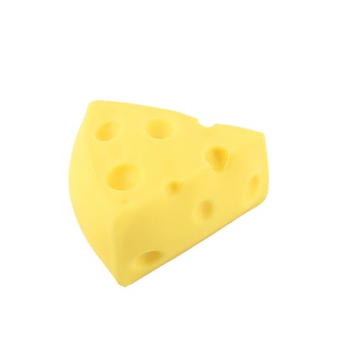 BOSSETY Antistressball, Simulation Käse Quetsch Dekompressionsspielzeug, Taba Squishy, Fufu Squishy, Stressabbau Fidget Toys für Kinder und Erwachsene, sensorisches Spielzeug, 8.5*8*4.5cm, Gelb von BOSSETY