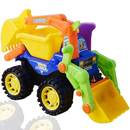 BOSSETY Bagger sandkasten, 24.5cm Sandspielzeug Bagger Sandkasten,Verwendung Kipplaster Bagger Strandspielzeug Auto,Hergestellt aus sicheren Materialien, Sandbagger für Kinder ab 3 Jahre von BOSSETY