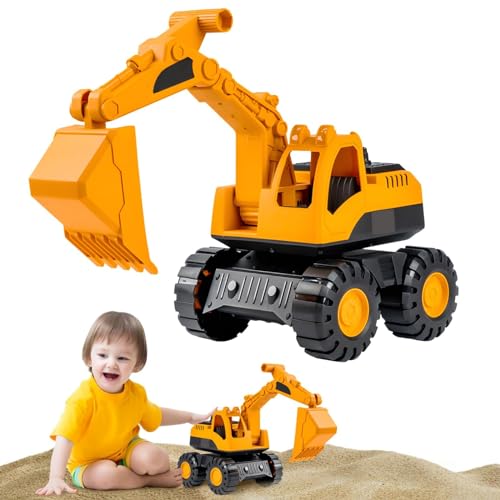 BOSSETY Bagger sandkasten, Sandspielzeug Bagger Sandkasten,Verwendung Kipplaster Bagger Strandspielzeug Auto,Hergestellt aus sicheren Materialien, Sandbagger für Kinder ab 3 Jahre (A) von BOSSETY