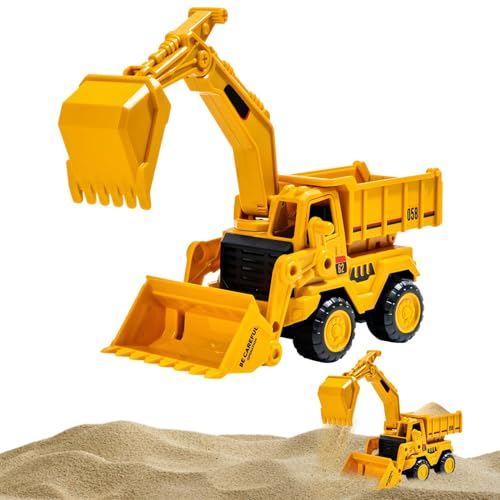 BOSSETY Bagger sandkasten, Sandspielzeug Bagger Sandkasten,Verwendung Kipplaster Bagger Strandspielzeug Auto,Hergestellt aus sicheren Materialien, Sandbagger für Kinder ab 3 Jahre (D) von BOSSETY