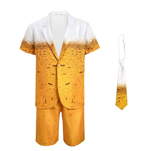 BOSSETY Bier Kostüm Outfit für Erwachsene, Bieranzug für Herren, Enthalten Hemd Shorts und Krawatte, Faschingskostüme Fun Kostüm für Kostümpartys, Oktoberfest, Karneval BOSSETY Bier Kostüm Outfit für Erwachsene, Bieranzug für Herren, Enthalten Hemd Shorts und Krawatte, Faschingskostüme Fun Kostüm für Kostümpartys, Oktoberfest, Karneval von BOSSETY