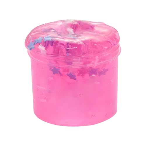 BOSSETY Fluffy Slime, Fruchtschleim,Enthält viele Pailletten mit Fruchtmuster, Schleim Partygeschenke für Kinder,Sensorisches Schleim Spielzeug,Halloween&Geburtstagsgeschenk 5.2cm (Rose VIF) von BOSSETY