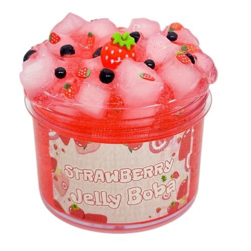 BOSSETY Fluffy Slime, Fruchtschleim Kristallschlamm, Schleim Partygeschenke für Kinder, Sensorisches Schleim Spielzeug, EIN Geburtstagsgeschenk für Mädchen und Jungen im Alter von 8–12 Jahren (B) von BOSSETY