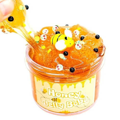 BOSSETY Fluffy Slime, Fruchtschleim Kristallschlamm, Schleim Partygeschenke für Kinder, Sensorisches Schleim Spielzeug, EIN Geburtstagsgeschenk für Mädchen und Jungen im Alter von 8–12 Jahren (F) von BOSSETY