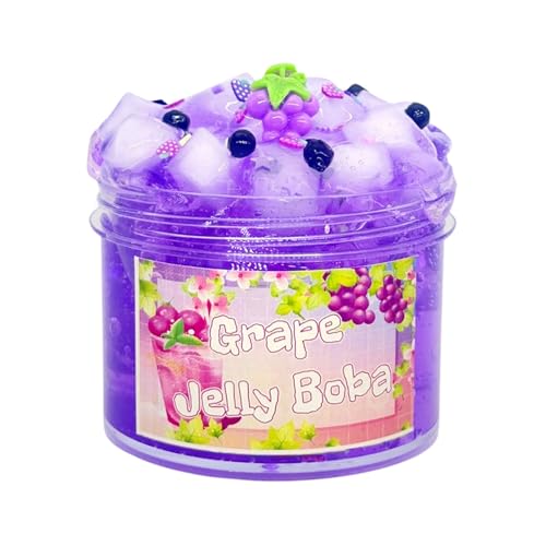 BOSSETY Fluffy Slime, Fruchtschleim Kristallschlamm, Schleim Partygeschenke für Kinder, Sensorisches Schleim Spielzeug, EIN Geburtstagsgeschenk für Mädchen und Jungen im Alter von 8–12 Jahren (H) von BOSSETY