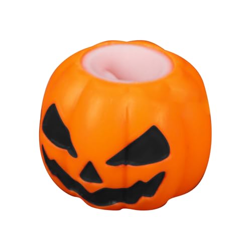 BOSSETY Halloween Kürbis Geist Taba Squishy Stressabbau Spielzeug, Kneifen Sie es und EIN Geist springt heraus, Antistressball, Fufu Squishy, Halloween Deko Fidget Toys für Kinder (Schwarz) von BOSSETY