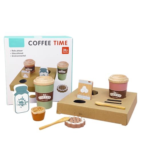 BOSSETY Kinderküche Zubehör, Simulations-Kaffeespielzeugset aus Holz, Matschküche Kinder Outdoor Spielküche Zubehör,Montessori Spielzeug,Lernspielzeug,Rollenspielspielzeug, für Jungen und Mädchen ab 3 BOSSETY Kinderküche Zubehör, Simulations-Kaffeespielzeugset aus Holz, Matschküche Kinder Outdoor Spielküche Zubehör,Montessori Spielzeug,Lernspielzeug,Rollenspielspielzeug, für Jungen und Mädchen ab 3 von BOSSETY