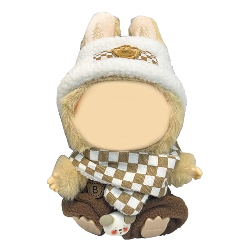 BOSSETY Labu Puppenkleidung für 17cm Labu Puppe, Mütze + Schachbrettschal + Kleidung, Passende Kleidung für die Plüsch Toy, Labu Kleidung Set für 17cm Puppe, Geeignet zum Fotografieren und Sammeln (B) BOSSETY Labu Puppenkleidung für 17cm Labu Puppe, Mütze + Schachbrettschal + Kleidung, Passende Kleidung für die Plüsch Toy, Labu Kleidung Set für 17cm Puppe, Geeignet zum Fotografieren und Sammeln (B) von BOSSETY