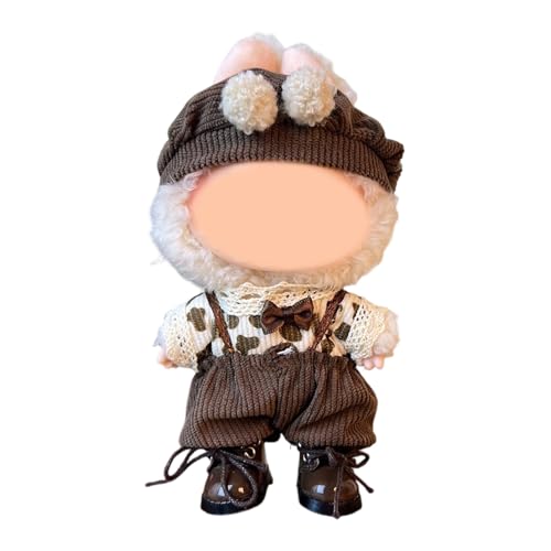BOSSETY Labu Puppenkleidung für 17cm Labu Puppe, Passende Kleidung für die Plüsch Toy, Labu Kleidung Set für 17cm Puppe, Geeignet zum Fotografieren und Sammeln, Modetrends (A) von BOSSETY