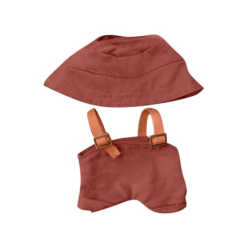 BOSSETY Labu Puppenkleidung für 17cm Labu Puppe, Passende Kleidung für die Plüsch Toy, Labu Kleidung Set für 17cm Puppe, Geeignet zum Fotografieren und Sammeln, Modetrends Spielzeug (Braun) von BOSSETY