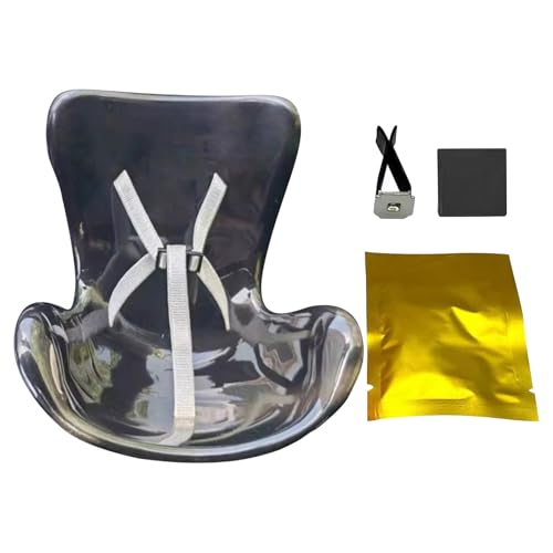 BOSSETY Labubu Plüschsitz, weich und pelzig, Kissen für Labubu Puppe,Mit Sicherheitsgurt,verstellbar,Mit Kissen,Autodekorationen,Geeignet für Labubu oder 17 cm Plüschpuppen(Keine Puppe) (2-Schwarz) von BOSSETY