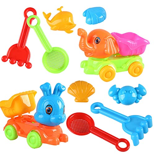 BOSSETY Sanspielzeugset,Sand Toys Kids Set,mit Strandlaster,Sandschaufeln,Sandformen,für Kinder Jungen Mädchen,Sandkasten,2025 Neues Sommer-Strandspielzeug,Die Farben Werden zufällig versendet (B) von BOSSETY