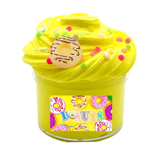 BOSSETY Slime Fluffy, 8.5cm Butterschlamm, Schleim-Partygeschenke für Kinder,Sensorisches Schleim Spielzeug und EIN Halloween-Geburtstagsgeschenk für Mädchen und Jungen (Gelb) von BOSSETY