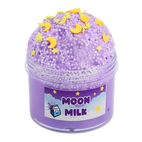 BOSSETY Slime Fluffy, Hellviolett Schleim mit Sterne und Mond Pailletten, Schleim Partygeschenke für Kinder, Sensorisches Schleim Spielzeug, EIN Halloween&Geburtstagsgeschenk für Mädchen und Jungen BOSSETY Slime Fluffy, Hellviolett Schleim mit Sterne und Mond Pailletten, Schleim Partygeschenke für Kinder, Sensorisches Schleim Spielzeug, EIN Halloween&Geburtstagsgeschenk für Mädchen und Jungen von BOSSETY