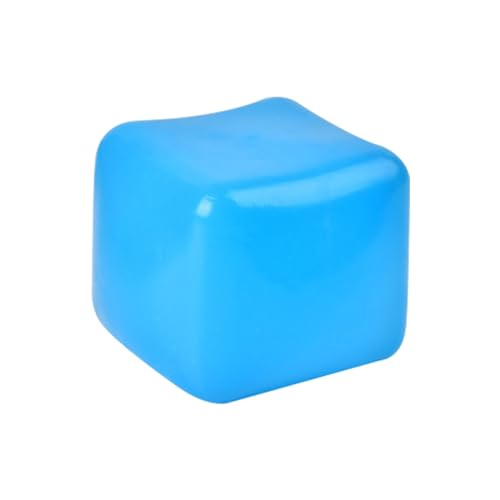 BOSSETY Stressbälle Squeeze Cube ,Hochdichtes Gel-Eiswürfel-Spielzeug zum Stressabbau Antistressbälle für Kinder Erwachsene, Squeeze Spielzeug Squishies Ball, Ice Cube Fidget Toy 1pc (Blau) von BOSSETY