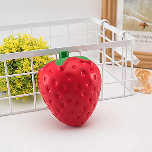 BOSSETY Taba Squishy, 1PC Erdbeere beruhigender Stressball, antistressball, Fufu Squishy, Stressabbau Fidget Toys für Kinder und Erwachsene 12×9×9cm (Rot) von BOSSETY