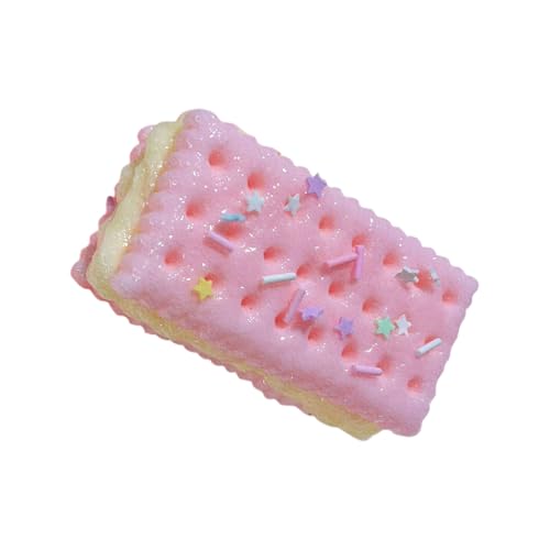 BOSSETY Taba Squishy, Cookies Squeeze Stressabbau-Spielzeug mit Sterndekoration, Antistressball, Fufu Squishy, Stressabbau Fidget Toys für Kinder und Erwachsene, Sensorisches Spielzeug 10cm (Rosa) von BOSSETY