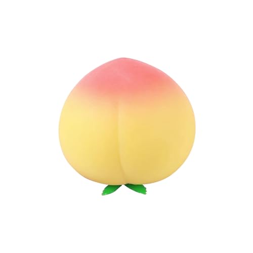 BOSSETY Taba Squishy, Pfirsich Dekompressions Quetschspielzeug, Antistressball, Fufu Squishy, Stressabbau Fidget Toys für Kinder und Erwachsene, Sensorisches Spielzeug zum Stressabbau 7cm (Gelb) von BOSSETY