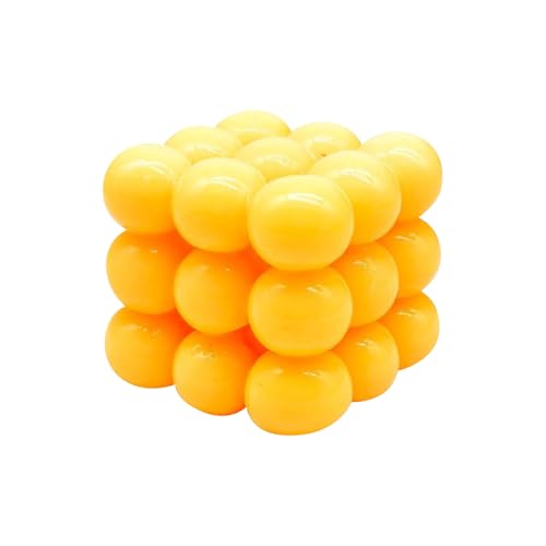 BOSSETY Taba Squishy, Sensory Squeeze Toy, Fufu Squishy, Antistressball, Stressabbau Fidget Toys, Halloween-Geburtstagsgeschenk für Mädchen und Jungen 5*5*5cm (Gelb) von BOSSETY