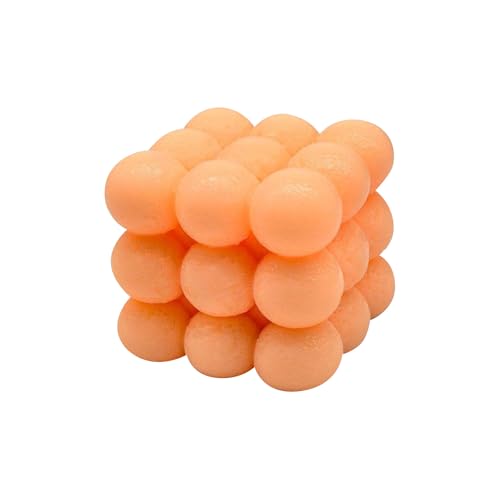 BOSSETY Taba Squishy, Sensory Squeeze Toy, Fufu Squishy, Antistressball, Stressabbau Fidget Toys, Halloween-Geburtstagsgeschenk für Mädchen und Jungen 5*5*5cm (Hellorange) von BOSSETY