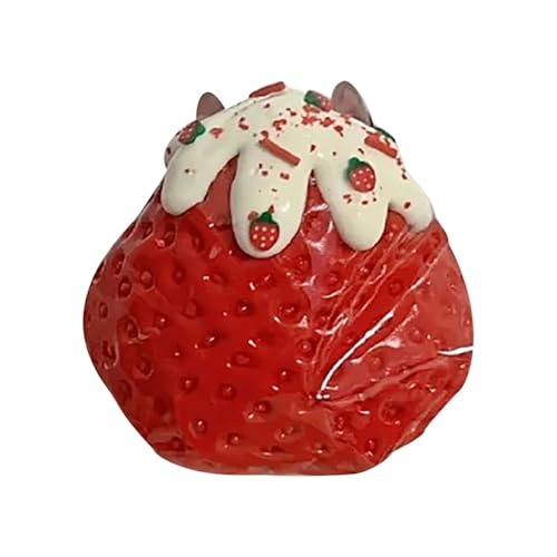 BOSSETY Taba Squishy,Erdbeer Squeeze Spielzeug, Antistressball, Fufu Squishy, Stressabbau Fidget Toys für Kinder und Erwachsene, Sensorisches Spielzeug zum Stressabbau 6.5cm (D) von BOSSETY