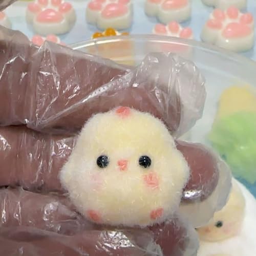 BOSSETY Taba Squishy,Handgemachtes Huhn Taba Spielzeug,Squishy, Fufu Squishy,Mochi Squishy,Süße Stressabbau Fidget Toys für Kinder und Erwachsene 1pc 2.54cm (Gelb) (Gelb) von BOSSETY