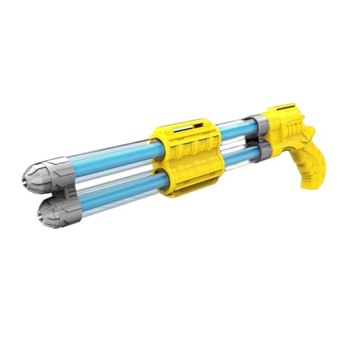 BOSSETY Wasserpistole Kinder, 61cm Wasserpistolen mit großer Reichweite von 20 bis 32 Fuß, Ausziehbare Wasserpistole mit großer Kapazität, für Garten, Schwimmbad, Strand, Mitgebsel (Gelb) von BOSSETY
