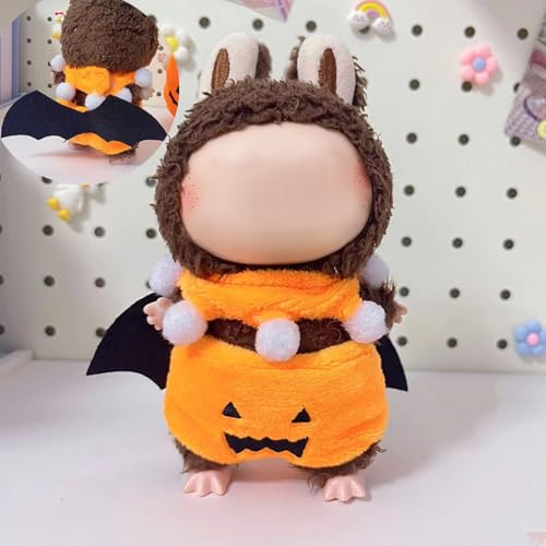 Halloween-Thema Labu Puppenkleidung für 17cm Labu Puppe, Passende Kleidung für die Plüsch Toy, Labu Kleidung Set für 17 cm große Puppe, Geeignet zum Fotografieren und Sammeln, modisches Spielzeug (C) von BOSSETY