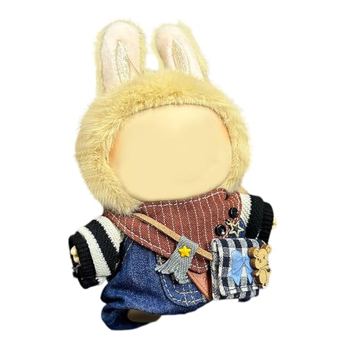 Labu Puppenkleidung für 17cm Labu Puppe, Passende Kleidung für die Plüsch Toy, Labu Kleidung Set für 17 cm große Puppe, Geeignet zum Fotografieren und Sammeln, (A) von BOSSETY
