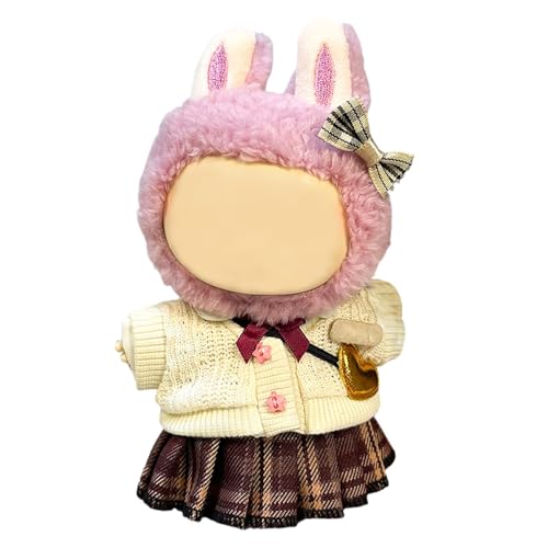 Labu Puppenkleidung für 17cm Labu Puppe, Passende Kleidung für die Plüsch Toy, Labu Kleidung Set für 17 cm große Puppe, Geeignet zum Fotografieren und Sammeln, (E) von BOSSETY
