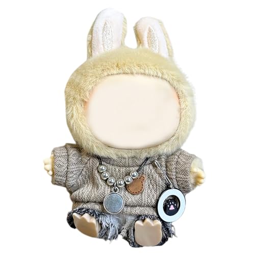 Labu Puppenkleidung für 17cm Labu Puppe, Passende Kleidung für die Plüsch Toy, Labu Kleidung Set für 17 cm große Puppe, Geeignet zum Fotografieren und Sammeln, (G) von BOSSETY