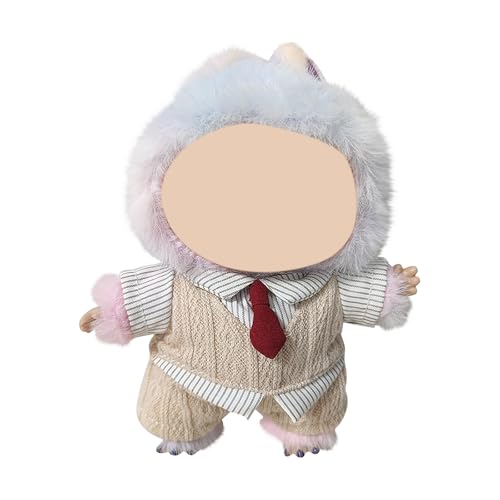 Labu Puppenkleidung für 17cm Labu Puppe, Passende Kleidung für die Plüsch Toy, Labu Kleidung Set für 17 cm große Puppe, Geeignet zum Fotografieren und Sammeln, Modetrends Spielzeug (Kaffee) von BOSSETY