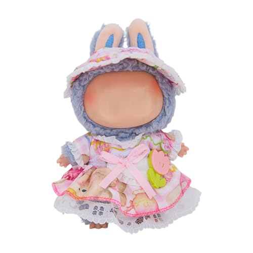 Labu Puppenkleidung für 17cm Labu Puppe, Passende Kleidung für die Plüsch Toy, Labu Kleidung Set für 17 cm große Puppe, Geeignet zum Fotografieren und Sammeln, Modisches Spielzeug (B) von BOSSETY