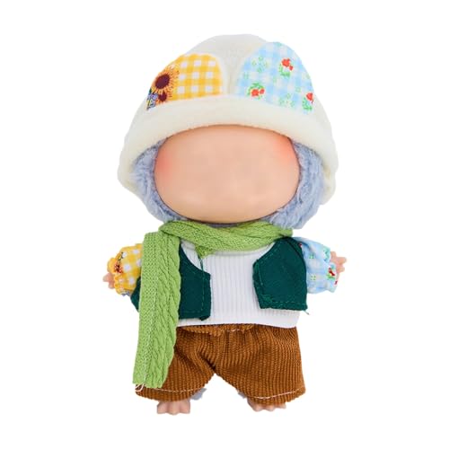 Labu Puppenkleidung für 17cm Labu Puppe, Passende Kleidung für die Plüsch Toy, Labu Kleidung Set für 17 cm große Puppe, Geeignet zum Fotografieren und Sammeln, Modisches Spielzeug (F) von BOSSETY
