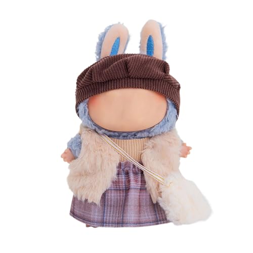 Labu Puppenkleidung für 17cm Labu Puppe, Passende Kleidung für die Plüsch Toy, Labu Kleidung Set für 17 cm große Puppe, Geeignet zum Fotografieren und Sammeln, Modisches Spielzeug (H) von BOSSETY