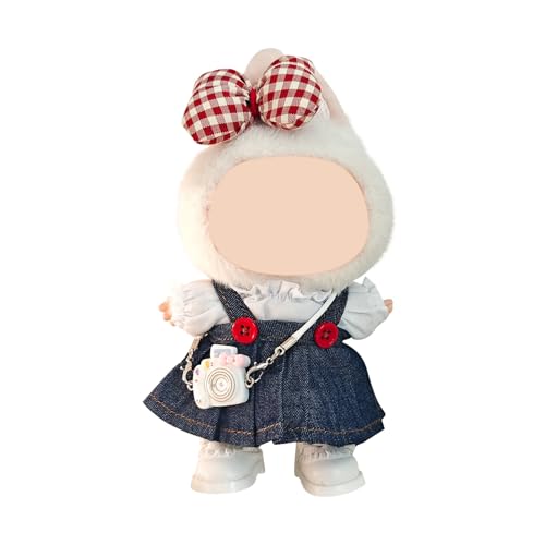 Labu Puppenkleidung für 17cm Labu Puppe, Passende Kleidung für die Plüsch Toy, Labu Kleidung Set für 17 cm große Puppe, Geeignet zum Fotografieren und Sammeln, mit Schuhen und einer kleinen Kamera (B) Labu Puppenkleidung für 17cm Labu Puppe, Passende Kleidung für die Plüsch Toy, Labu Kleidung Set für 17 cm große Puppe, Geeignet zum Fotografieren und Sammeln, mit Schuhen und einer kleinen Kamera (B) von BOSSETY