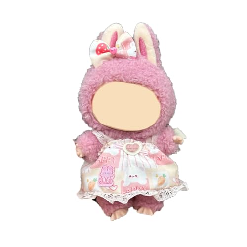 Labu Puppenkleidung für 17cm Labu Puppe, Schleifenkopfschmuck + Kleiner Rock, Passende Kleidung für die Plüsch Toy, Labu Kleidung Set für 17 cm Puppe, Geeignet zum Fotografieren und Sammeln (Rosa) Labu Puppenkleidung für 17cm Labu Puppe, Schleifenkopfschmuck + Kleiner Rock, Passende Kleidung für die Plüsch Toy, Labu Kleidung Set für 17 cm Puppe, Geeignet zum Fotografieren und Sammeln (Rosa) von BOSSETY