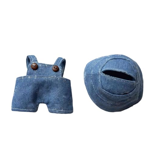 Kleidung für Puppe, Puppenkleidung für 17cm Plüsch, Puppe-Outfit mit Zubehör, Passende Kleidung für Plüsch Toy (Blue) von BOSSETY