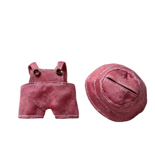Puppe Kleidung für Puppe, Puppenkleidung für 17cm Puppe Plüsch, Puppe-Outfit mit Zubehör, Passende Kleidung für Plüsch Toy (Pink) von BOSSETY