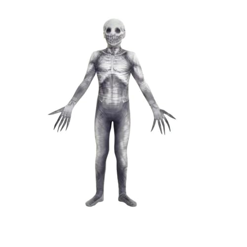 BOTCAM Clothes Spoof Skeleton Cosplay Skeleton Toy Games Family Costumes Tier Pyjama (White, 3-4 Years) von BOTCAM