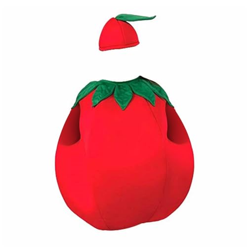 BOTCAM Kleinkind Mädchen Junge Tomaten Obst Dress Up Kostüme Kostüme Show Kleidung Show Kleidung Geschwister Outfit Junge Mädchen (Red, 6-7 Years) von BOTCAM