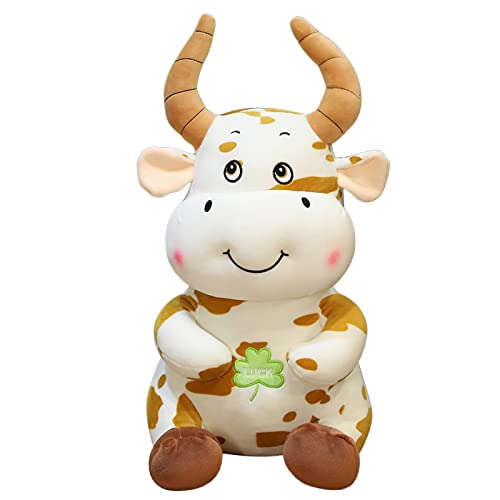 BOTCAM Kuschelweich Für Kinder kreativ 35 cm Puppe Cow Füllige Zeichentrick- oder 30cm Plüschtier 30 cm (Yellow35, 35) von BOTCAM