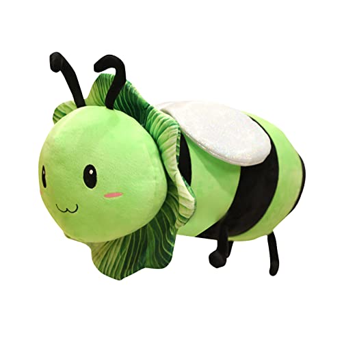 BOTCAM Oktopus Kuscheltier Lustiges riesiges grünes Bienen-Plüschtier-Stofftier-Bienen-Kissen-Kissen-Kinderspielzeug Plüschtier (A, B) von BOTCAM