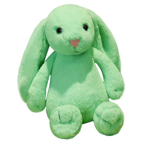 BOTCAM Plüschfigur Weiche Plüsch-Kaninchen-Kuscheltiere Langohr-Kaninchen-Ostern-Cartoon-Puppen eignen Sich für Kindergeburtstagsgeschenke Spielkissen (Green, One Size) von BOTCAM